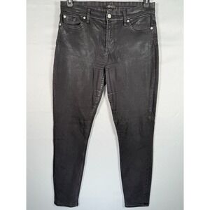 7 For All Mankind Black Men's Jeans Size 30x27.5" Shimmery Rise 10"‎ Stretch